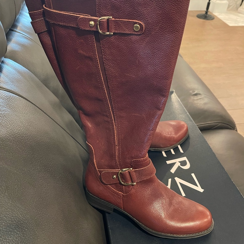 Naturalizer Brown Knee-High Boots wide calf